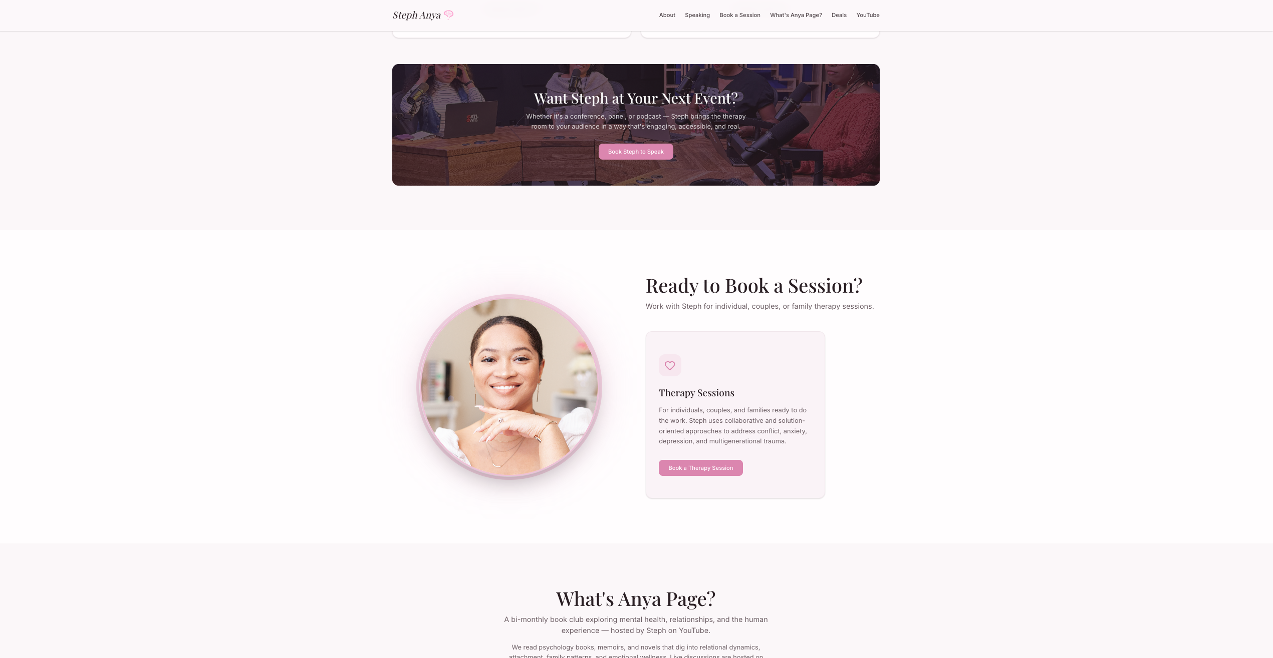 Screenshot of Steph Anya